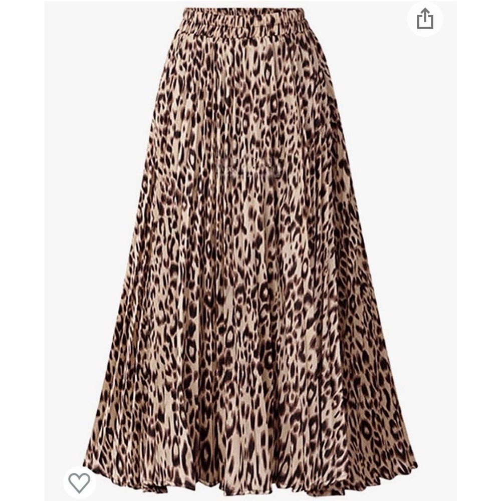 Beautiful mid long leopard print skirt